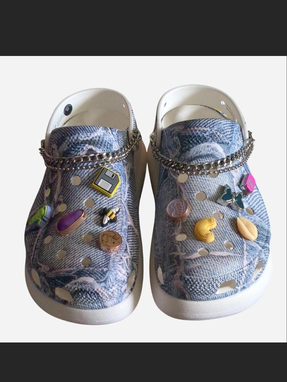🔥 RARE SZA x Crocs Classic Crush Clog Denim Limited Edition Y2K Platform M5/W7